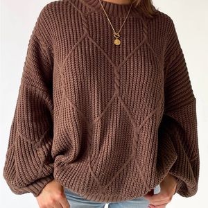 NWT Grey bandit brown sweater L